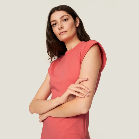 Hervé By Herve Leger coral sweatshirt mini dress XS NEW NWT - Picture 4 of 9